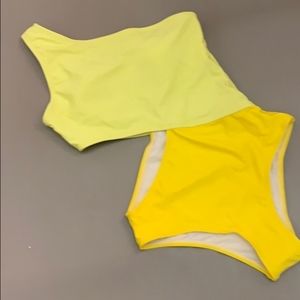 Yellow swimsuit